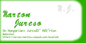 marton jurcso business card